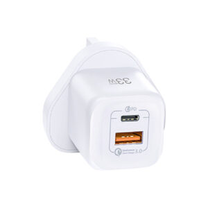 Wiwu 33W GAN Fast Charger USB-C+QC3.0 Power Adapter (RY-U33)