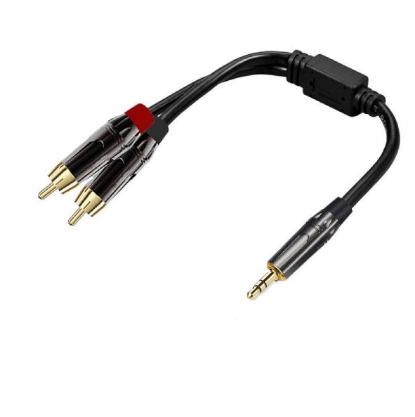 3.5mm Male To Dual RCA Male Aux Jack Stereo Audio Cable 1.5m