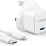 Anker PowerPort III 20W Cube Charger with USB C to Lightning Cable
