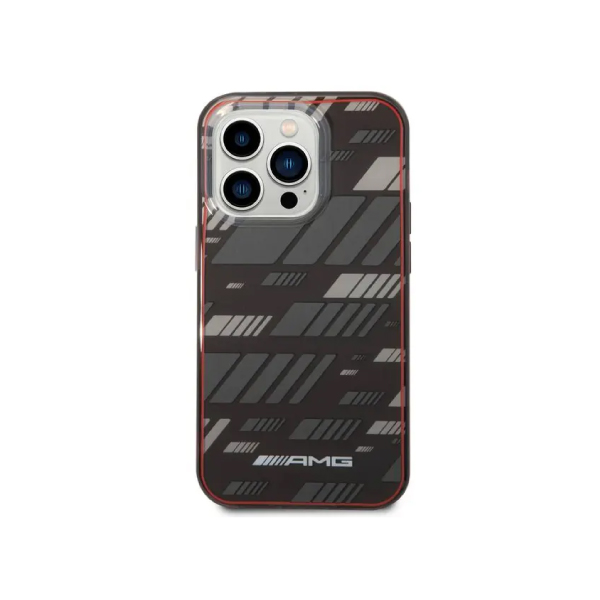AMG Transparent Double Layer Case Expressive Graphic Design iPhone 14 Pro Max Compatibility – Black