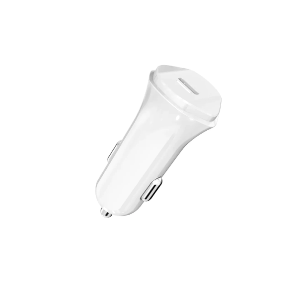 Aspor A906 Portable White PD 18W Fast Car Charger with LED light