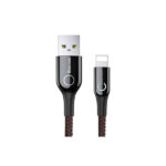 BASEUS C-Shaped Light Intelligent Power-Off USB To iPhone 2.4A 1M CALCD-01