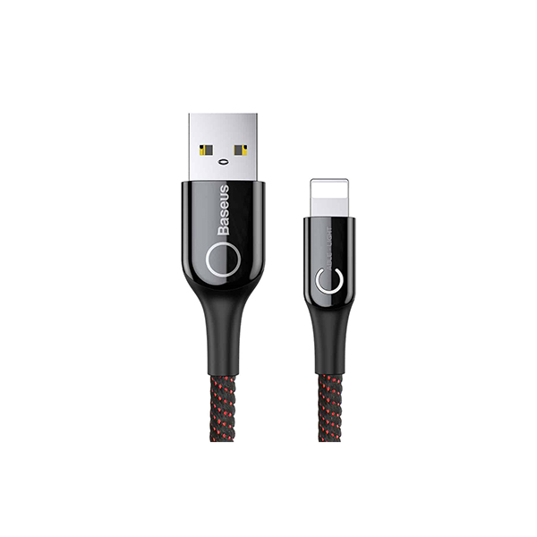 BASEUS C-Shaped Light Intelligent Power-Off USB To iPhone 2.4A 1M CALCD-01