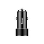 BASEUS Small Screw 3.4A Dual-USB IP Car Charging Set Black TZXLD-A01