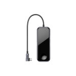 BASEUS Superlative Multifunctional Hub (Type-C To 2 x USB 3.0 + HDMI + Audio + PD + iWatch Wireless Charger) Deep Grey CAHUB-AZ0G