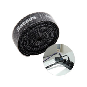 Baseus ACMGT-E01 Rainbow Circle hook and loop Straps 1m – Black