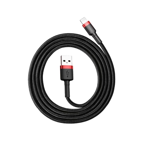 Baseus CALKLF-C19 Cafule USB Lightning Cable 1.5A 2m (Black+Red)