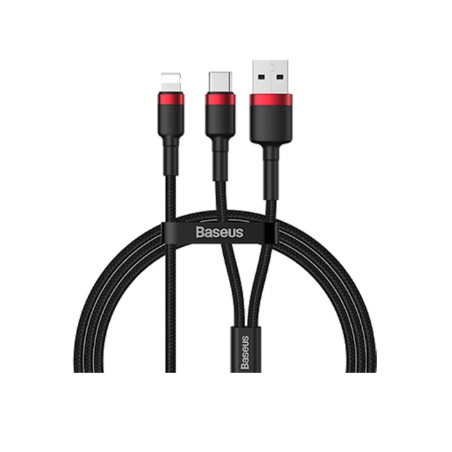 Baseus Cafule 2-in-1 USB to Type-C PD + Lightning Cable 18W