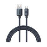 Baseus Crystal Shine Series cable USB cable for fast charging and data transfer USB Type A – USB Type C 100W 1.2m black (CAJY000401)