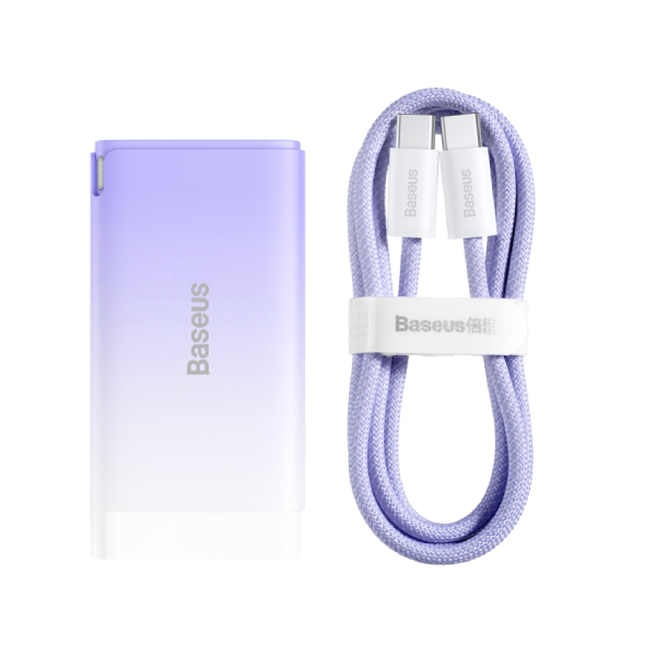 Baseus GaN3 Pro 65W 2C+U Fast Charger Purple CCGP050005