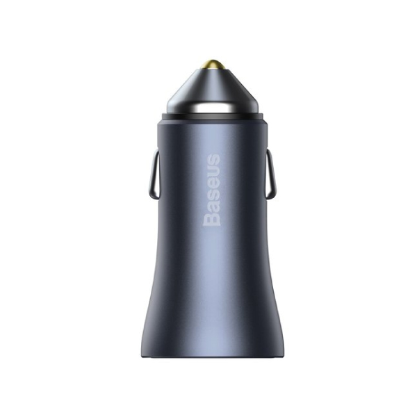 Baseus Golden Contactor Pro fast car charger USB Type C / USB 40 W Power Delivery 3.0 Quick Charge 4+ SCP FCP AFC + USB Type C cable – Lightning gray (TZCCJD-B0G)