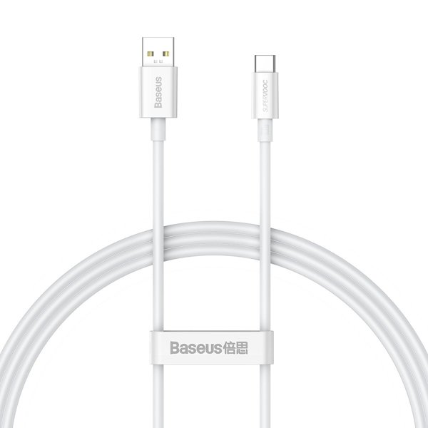 Baseus Superior Series SUPERVOOC USB-A to USB-C 65W 1m cable white – CAYS000901/2