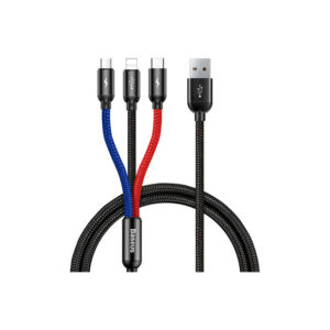 Baseus Three Primary Colors 3-in-1 Cable 1.2m – CAMLT-BSY01