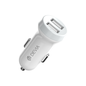 Devia Smart Series Dual USB Car Charger White EA131