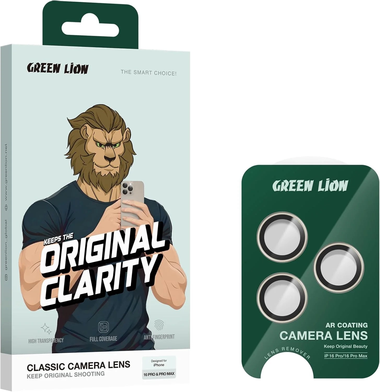 Green Lion Classic Camera Lens For iPhone 16 Pro