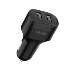 Green Lion Dual Port Car Charger 12W Black – GNCC24WCBK