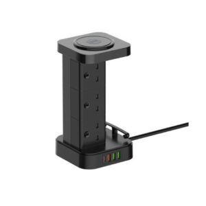 Ldnio SKW6457 3 in 1 Power Extension Cord with Wireless Charger