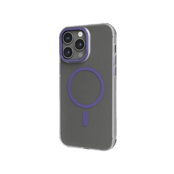 Levelo Magsafe Compatibility Glory Matte Back Case iPhone 14 Pro Max Compatibility – Matte Clear Purple