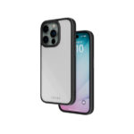 Levelo Solo Shock-Proof Edges with Airguards Clear Case for iPhone 15 Pro – Black