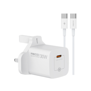 Recci RC77UCC 30W GaN Fast Charger White