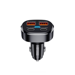 Remax Car Charger Duke Series 75W 2 Type – C + 2 USB Black MOQ:14 (RCC329)