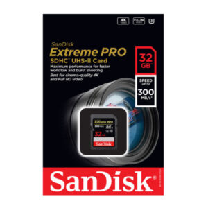 SanDisk Extreme Pro 32GB SDHC 300 MB/S UHS-II Memory Card