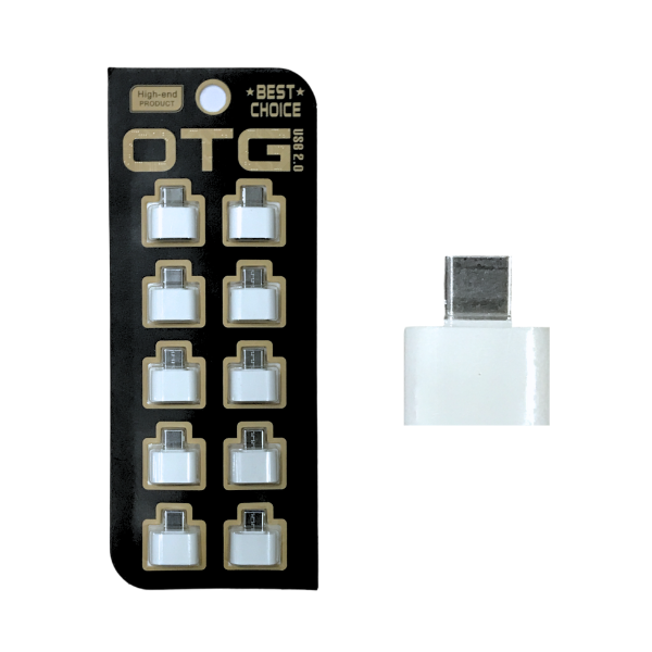 Type-C OTG 2.0 Black Model-F2 – 10 pcs Pack