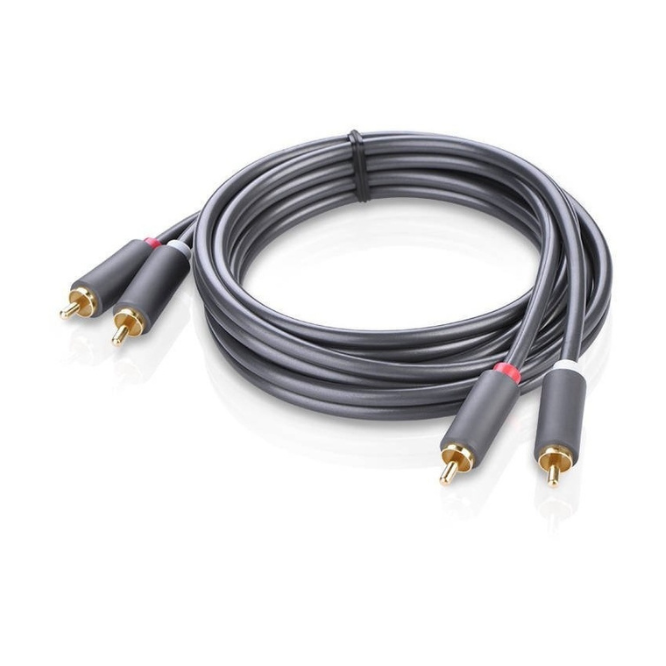 Ugreen 10520 2RCA Male To 2RCA Male Cable 5m – Black