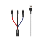 XO cable NB54 3in1 USB – Lightning + USB-C + microUSB 1,2 m 3A multicolor