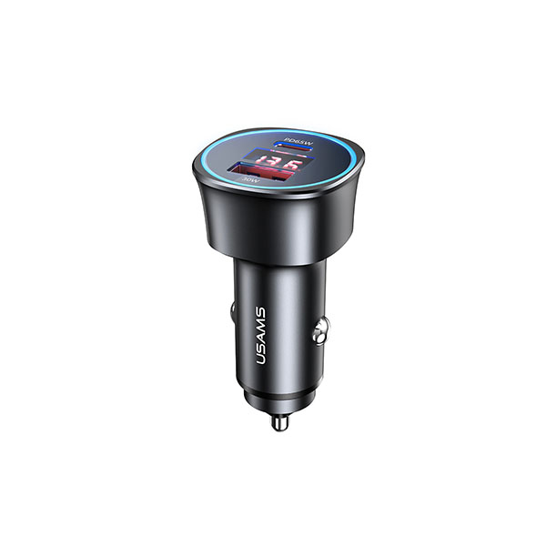 USAMS 95W Dual Ports Digital Display Fast Car Charger