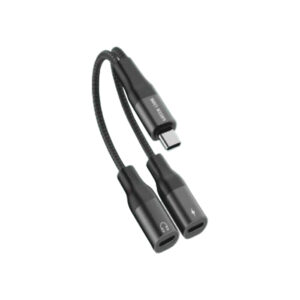 Green Lion 2 in 1 Audio & Charge USB C Adapter [ Male Type-C to Female Type-C ]