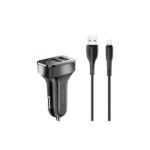 USAMS Travel Car Charger Kit King-TU Series Lightning
